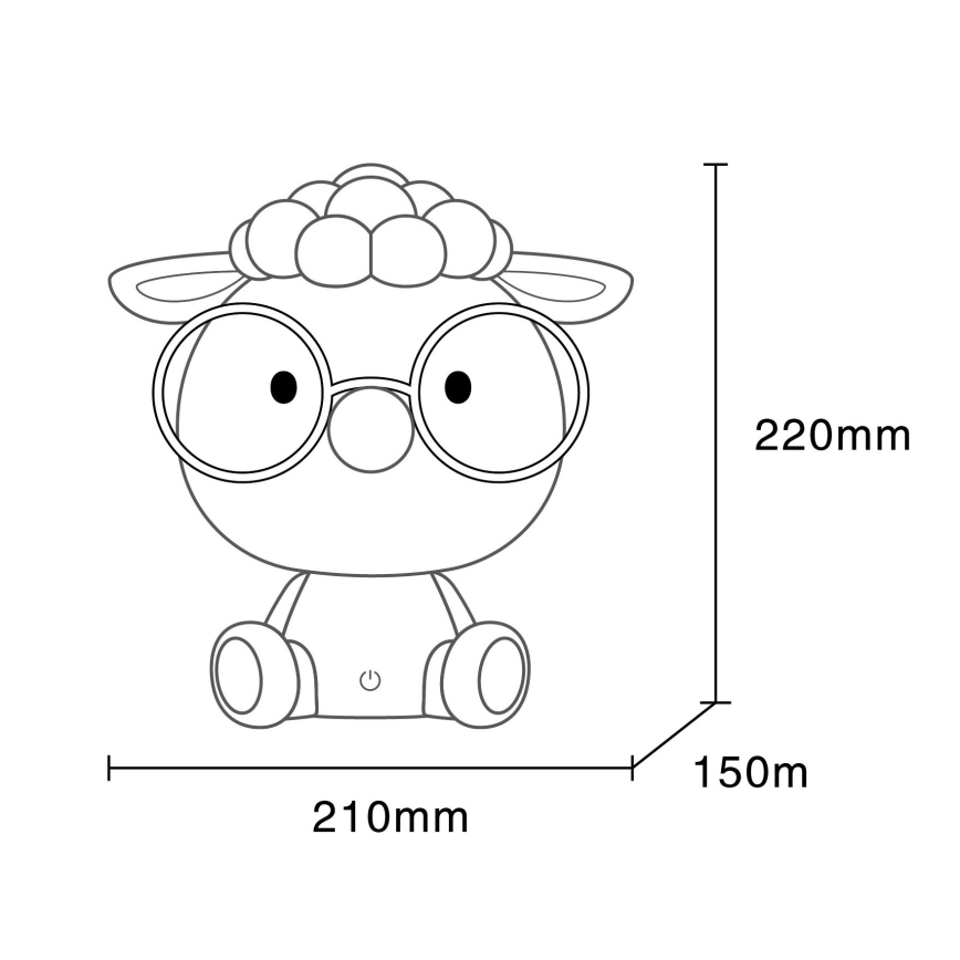 Globo - Petite veilleuse à intensité variable rechargeable pour enfants LED/1W/5V 500 mAh rose