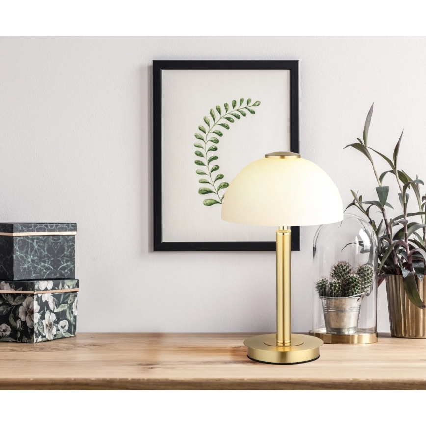 Globo - Lampe de table tactile LED dimmable, 7 W, 230 V, 3000 K, laiton