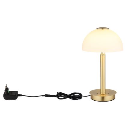 Globo - Lampe de table tactile LED dimmable, 7 W, 230 V, 3000 K, laiton