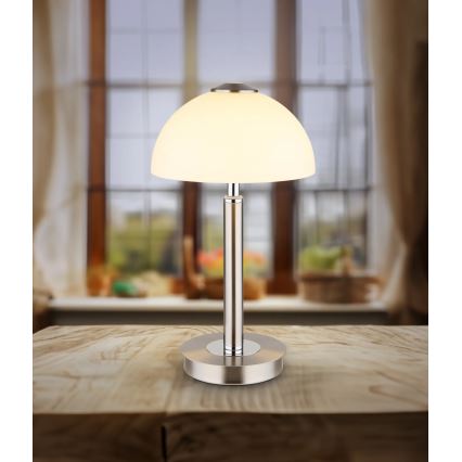 Globo - Dimbare tafellamp met touchbediening LED/7W/230V 3000K mat chroom
