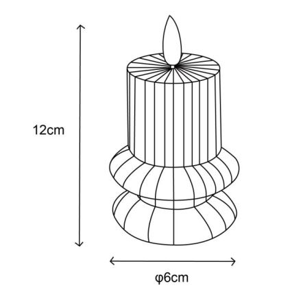 Globo - ENSEMBLE 2x Bougie LED LED/0,06W/3V 1xCR2032 210 mAh