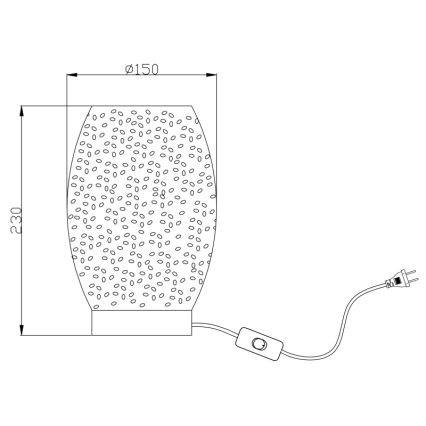 Globo 24002S - Tafellamp NARRI 1xE27/40W/230V