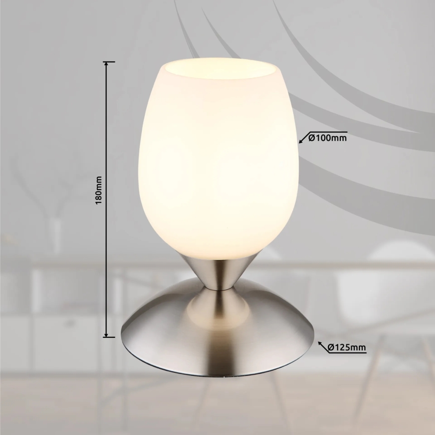 Globo - Tafel aanraken lamp 1xE14/25W/230V mat chroom
