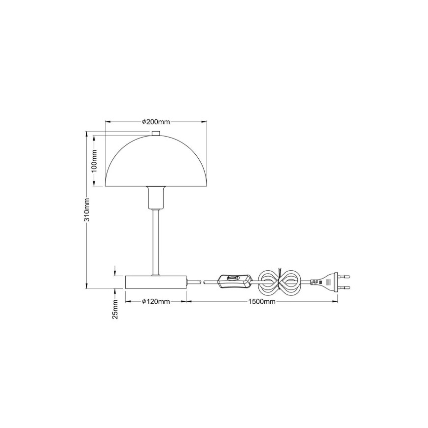 Globo - Tafellamp 1xE14/40W/230V zwart