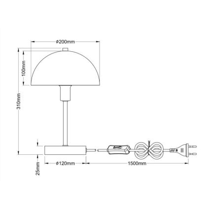 Globo - Lampe de table 1xE14/40W/230V blanche