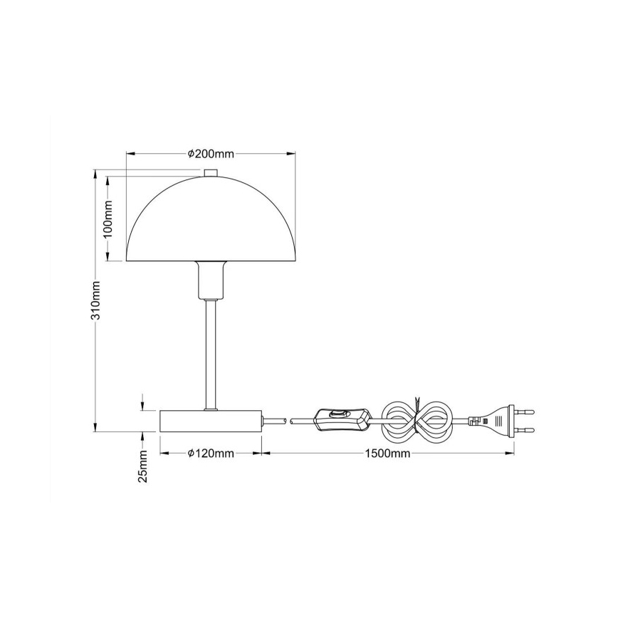 Globo - Lampe de table 1xE14/40W/230V blanche