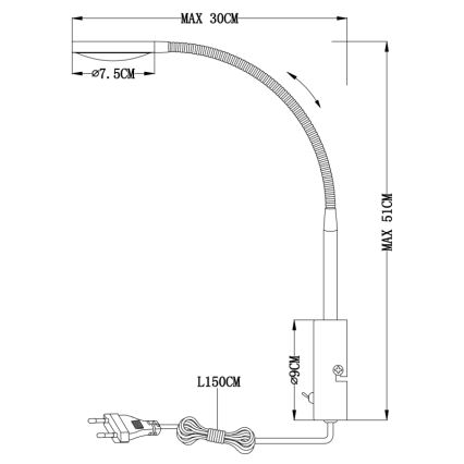 Globo - LED Wandlamp LED/6W/230V