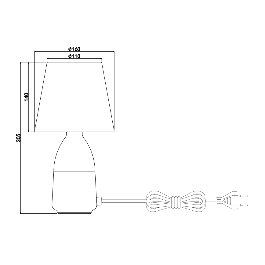 GLOBO 24135C - lampe de table EUGEN 1xE14/40W/230V
