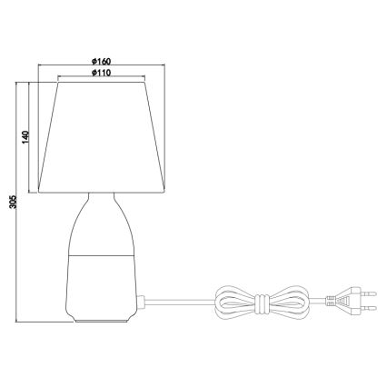 Globo - Tafellamp 1xE14/40W/230V