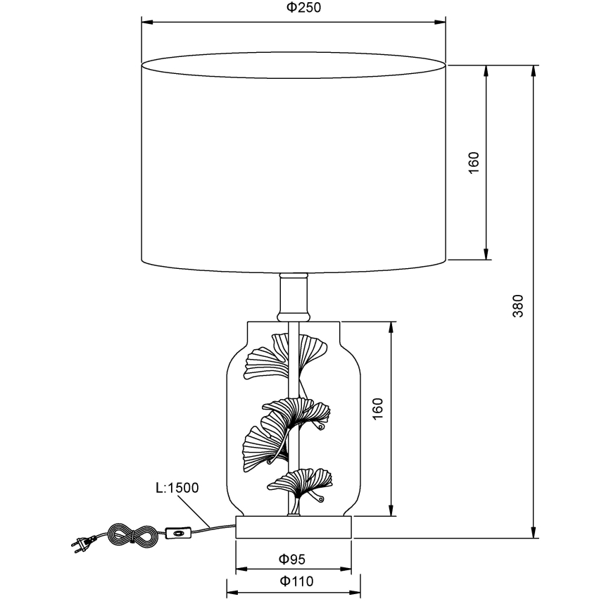 Globo - Lampe de table 1xE27/40W/230V blanc