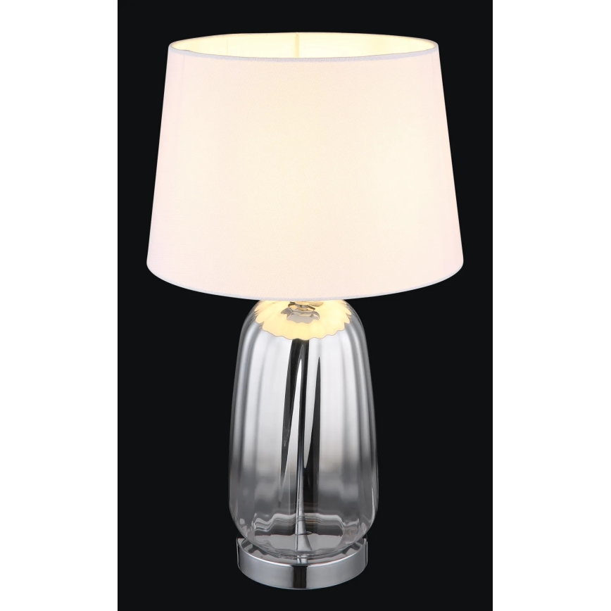 Globo - Lampe de table 1xE27/40W/230V blanche/argentée