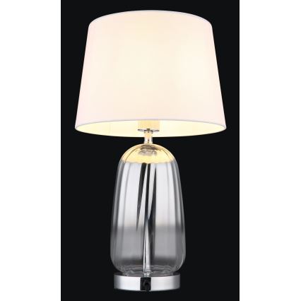 Globo - Lampe de table 1xE27/40W/230V blanche/argentée
