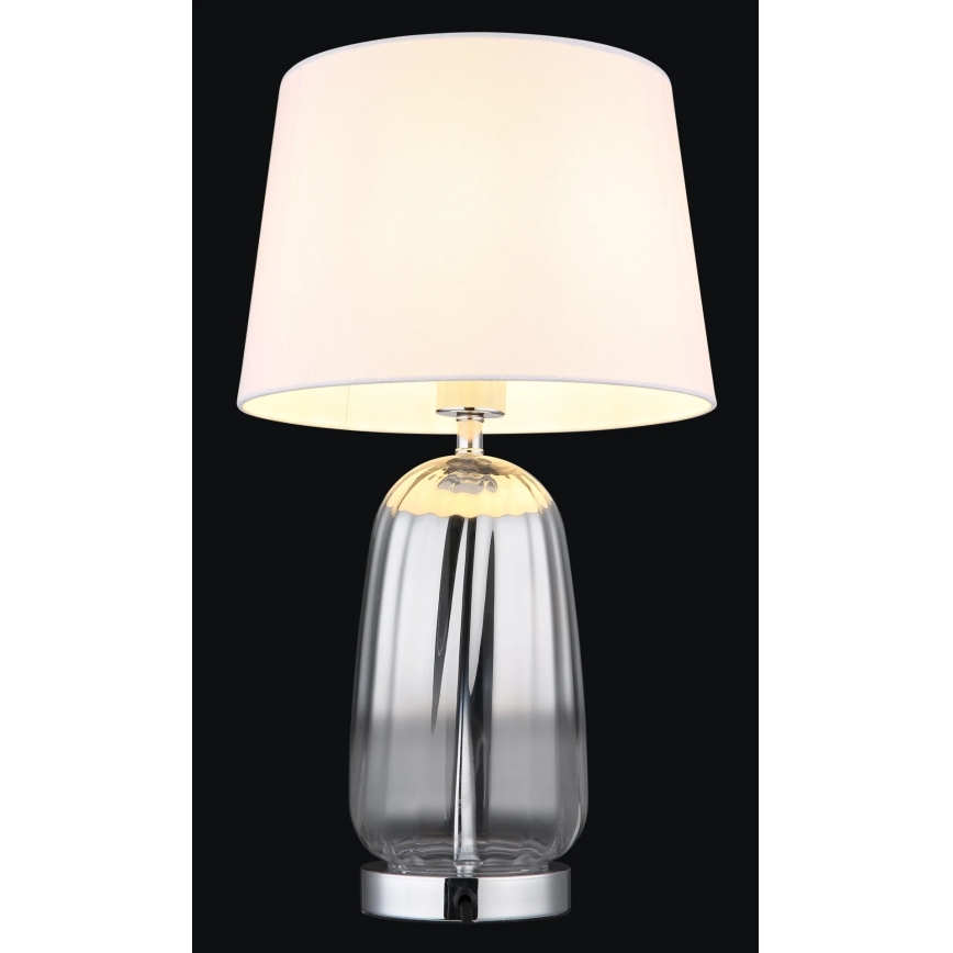 Globo - Lampe de table 1xE27/40W/230V blanche/argentée