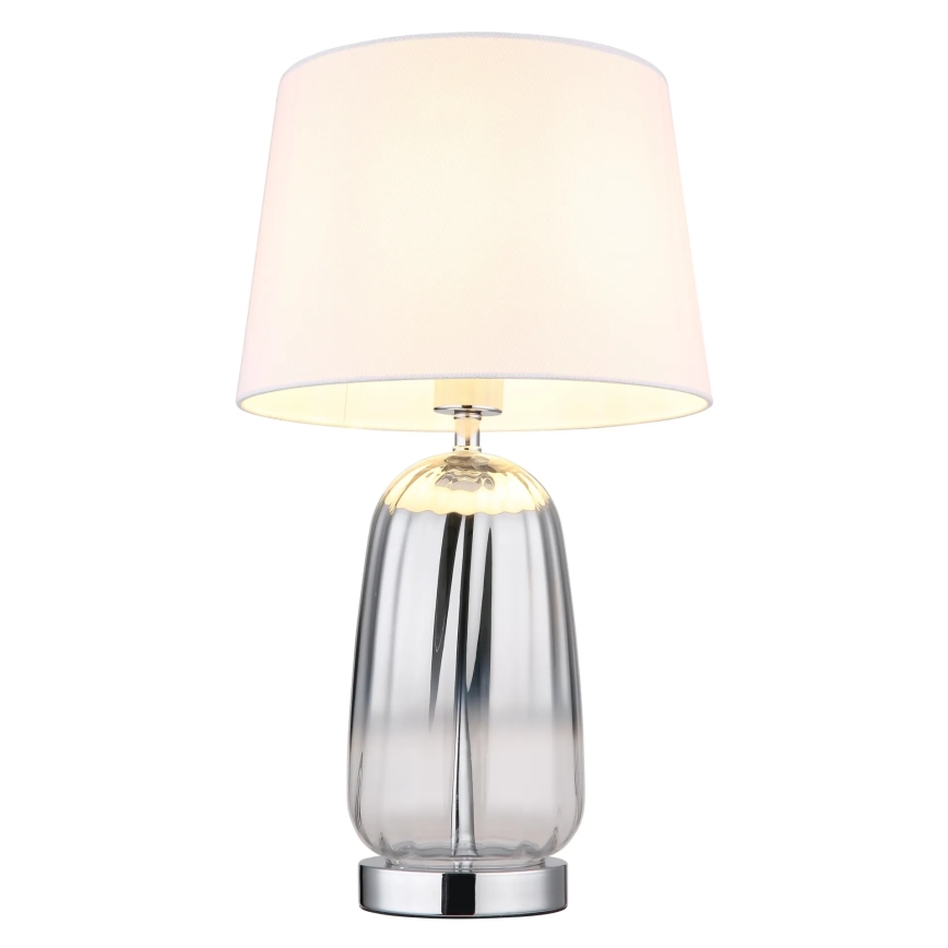 Globo - Lampe de table 1xE27/40W/230V blanche/argentée