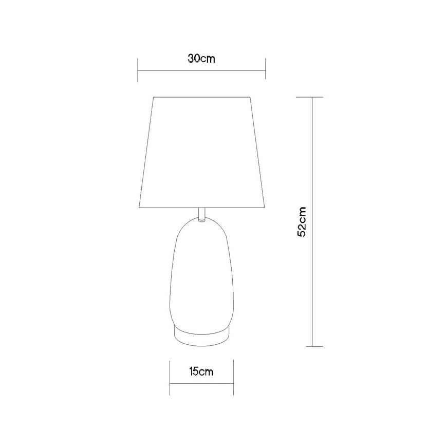 Globo - Lampe de table 1xE27/40W/230V blanche/argentée