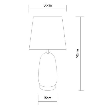 Globo - Tafellamp 1xE27/40W/230V wit/zilver