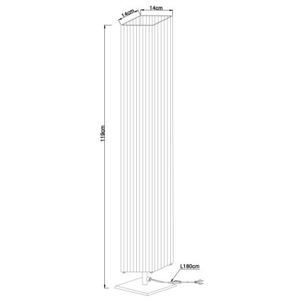 GLOBO 24662 - Lampadaire BAILEY 2xE27/40W/230V