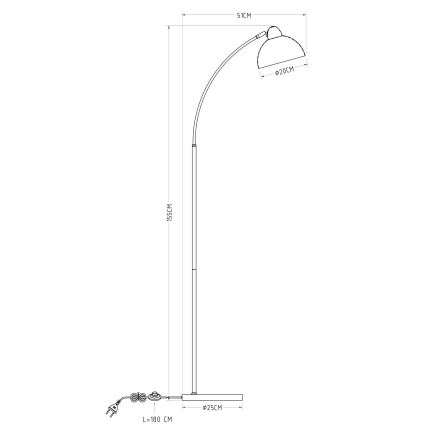 Globo - Vloerlamp 1xE27/40W/230V