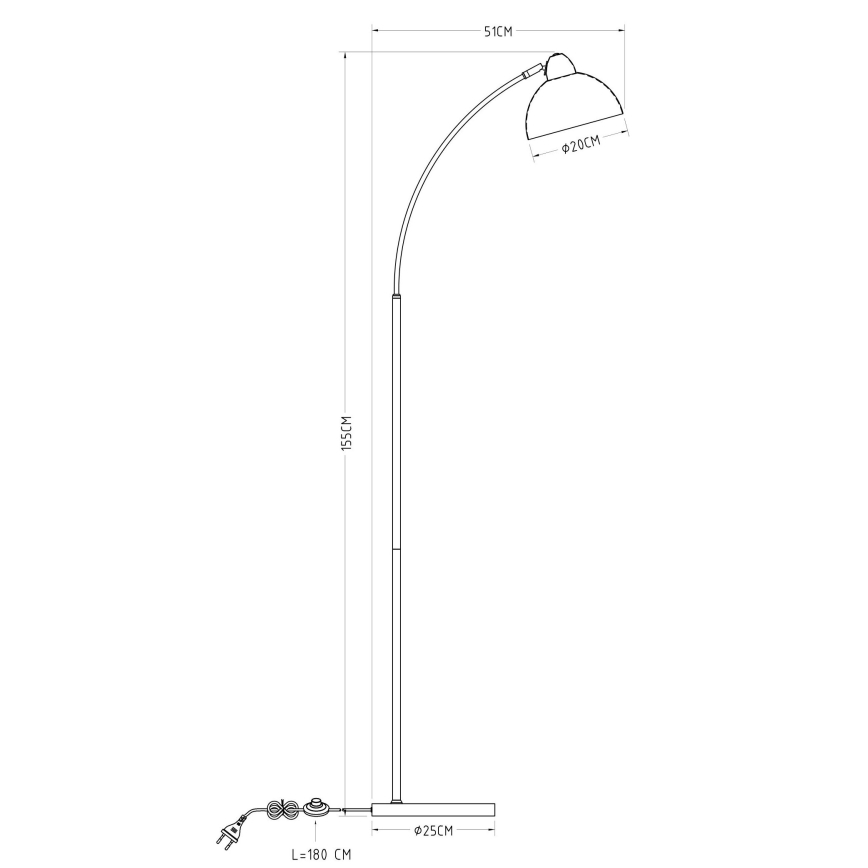 Globo - Vloerlamp 1xE27/40W/230V
