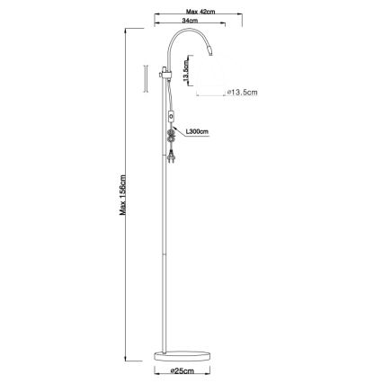 GLOBO 24858S - Lampadaire ARCHIBALD 1xE14/40W/230V