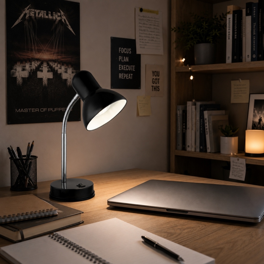 Globo - Lampe de table 1xE27/40W/230V noire