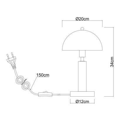 Globo - Lampe de table 1xE14/40W/230V blanche
