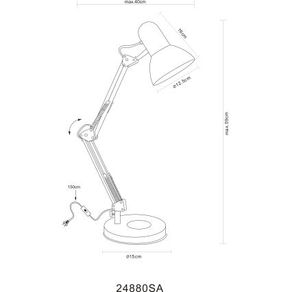 Globo - Tafellamp 1xE27/40W/230V