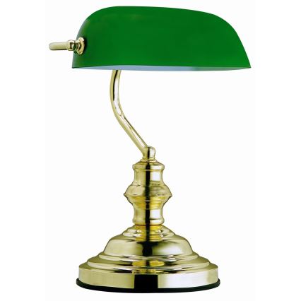 GLOBO 2491 - lampe de table ANTIQUE 1xE27/60W vert - or