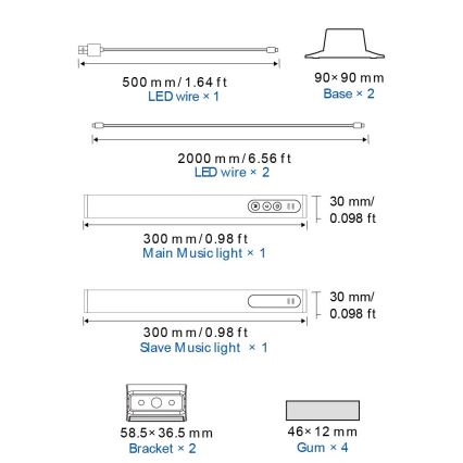 Globo RGB- LOT 2x LED RGB Lampe de table à intensité variable 2en1 LED/2W/5V Wi-Fi Tuya