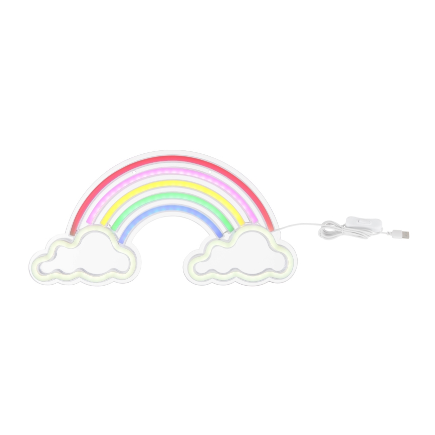 Globo - Décoration murale néon LED/3W/USB arc-en-ciel