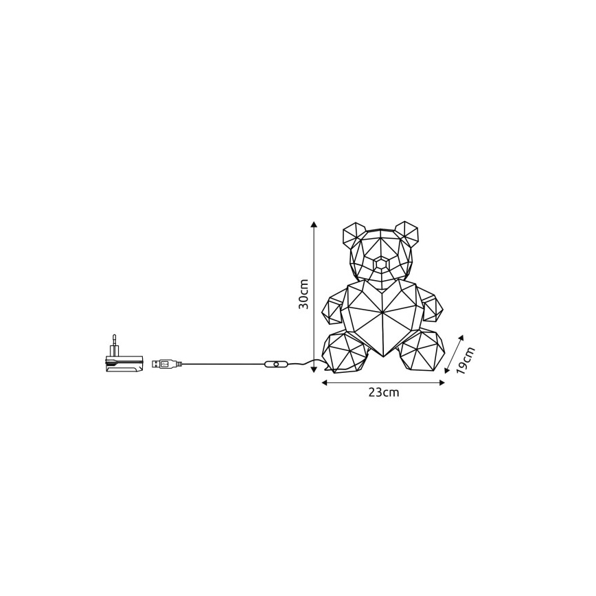 Globo - Décoration de table LED/6W/5V USB ours