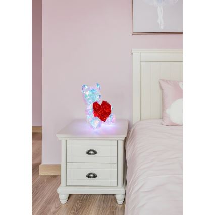 Globo - Décoration de table LED en coffret cadeau LED/6W/5V USB Ours