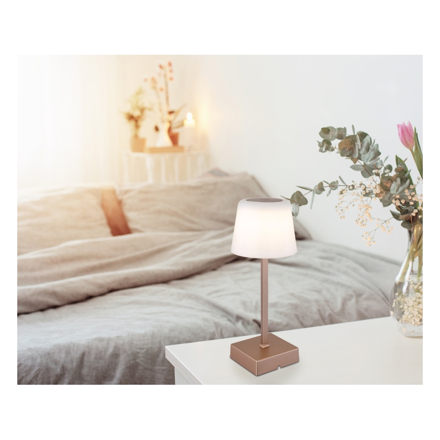 Globo - LED dimbare touch tafellamp LED/2W/5V 3000/4500/6500K 800 mAh beige
