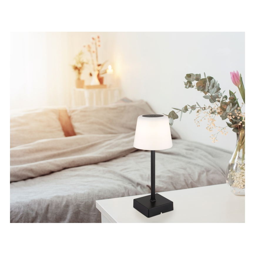 Globo - Lampe de table tactile à intensité variable LED/2W/5V 3000/4500/6500K 800 mAh noir