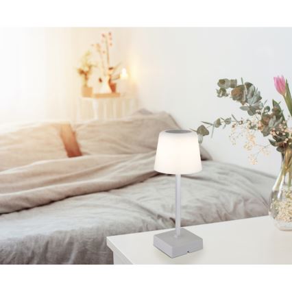 Globo - LED dimbare touch bureaulamp LED/2W/5V 3000/4500/6500K 800 mAh zilver