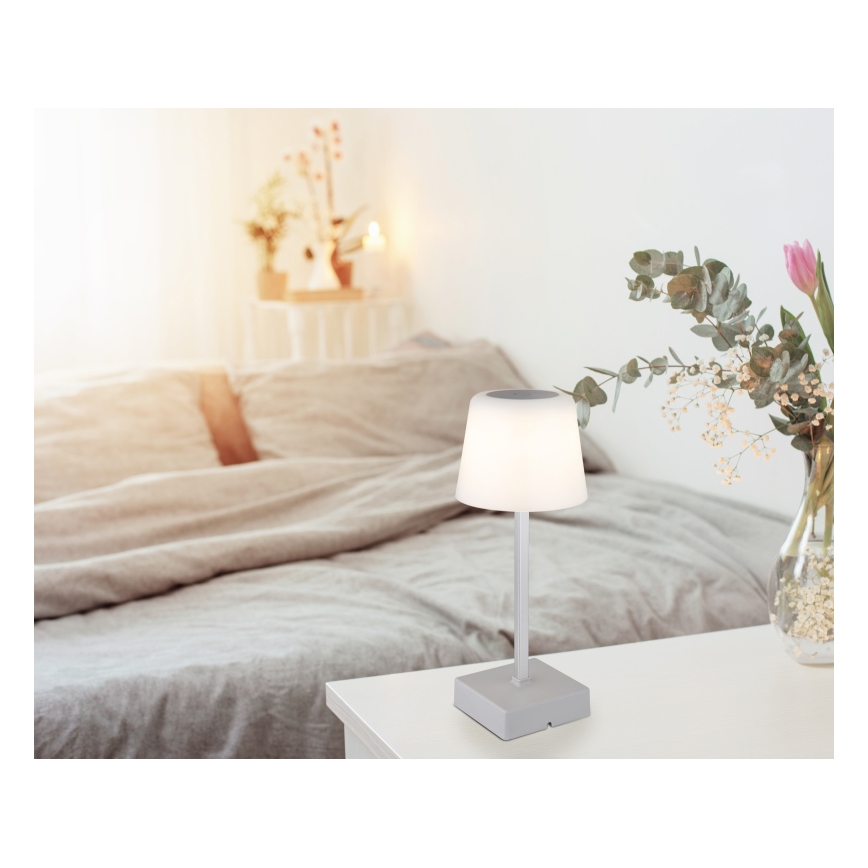 Globo - LED dimbare touch bureaulamp LED/2W/5V 3000/4500/6500K 800 mAh zilver