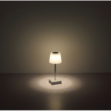 Globo - LED dimbare touch bureaulamp LED/2W/5V 3000/4500/6500K 800 mAh zilver