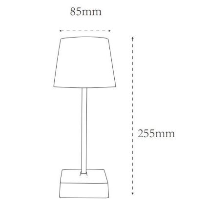 Globo - LED dimbare touch bureaulamp LED/2W/5V 3000/4500/6500K 800 mAh zilver