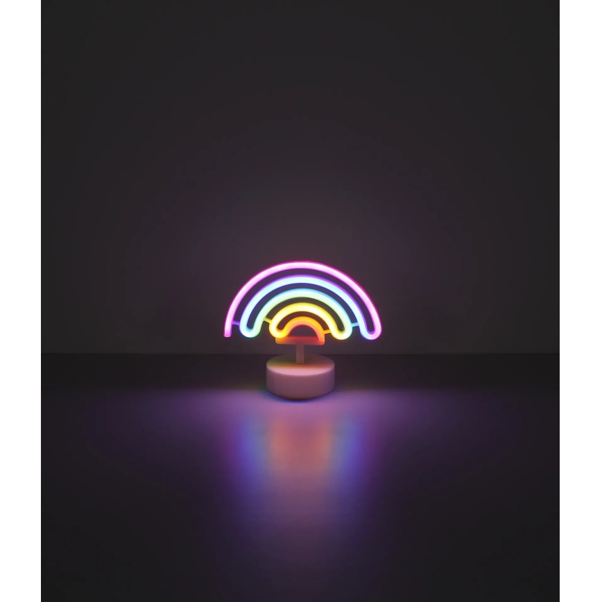 Globo - LED Neon tafel decoratie LED/2W/3xAA regenboog