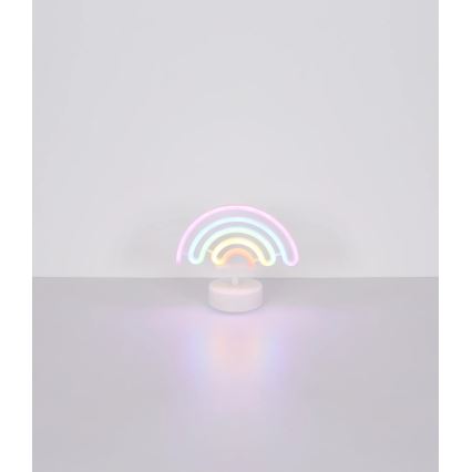 Globo - LED Neon tafel decoratie LED/2W/3xAA regenboog