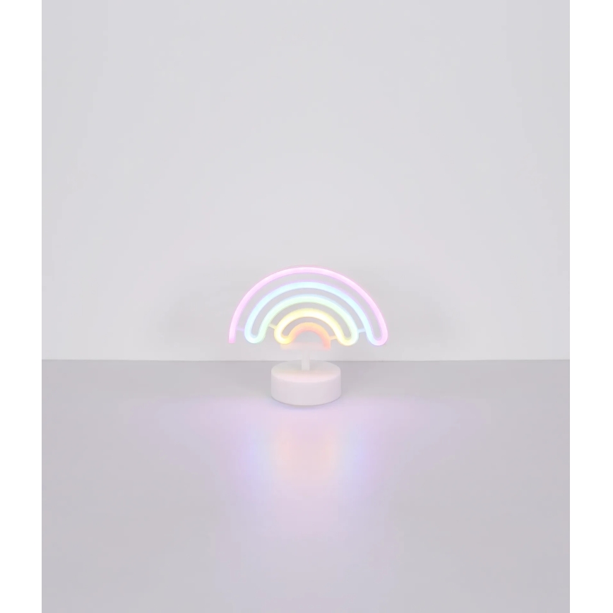 Globo - LED Neon tafel decoratie LED/2W/3xAA regenboog