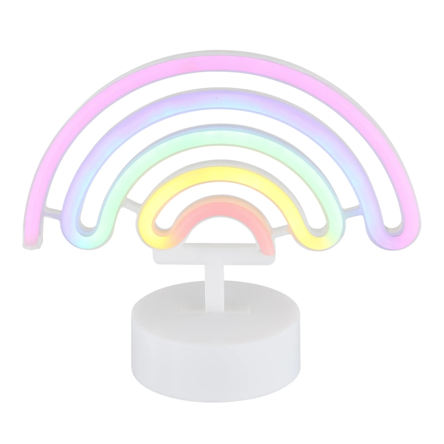 Globo - LED Neon tafel decoratie LED/2W/3xAA regenboog
