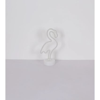 Globo - Décoration de table LED Néon LED/2W/3xAA flamant rose