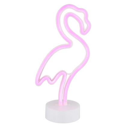 Globo - Décoration de table LED Néon LED/2W/3xAA flamant rose