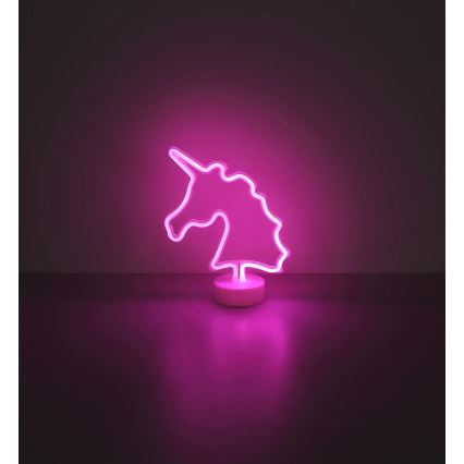 Globo - Décoration de table LED néon LED/2W/3xAA licorne