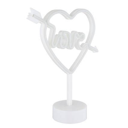 Globo - LED Neon tafel decoratie LED/2W/3xAA hart