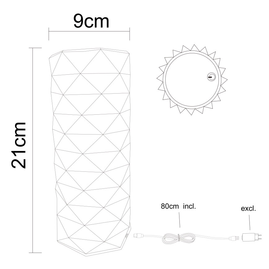 Globo - Dimbaar LED touch tafellampje LED/1W/5V 2700/4000/6500K 800 mAh
