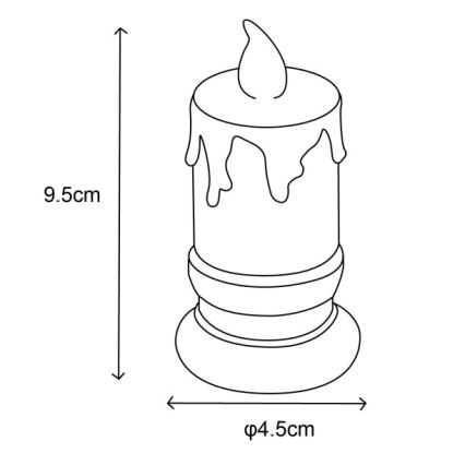 Globo - SET van 2x LED-kaars LED/0,25W/3xLR1130