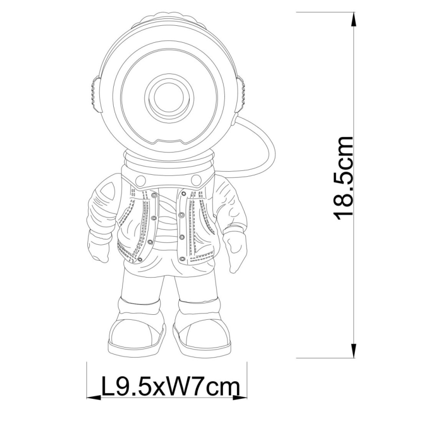 Globo - Dimbare LED-projector LED/3W/5V astronaut