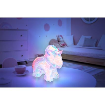Globo - Dimbare oplaadbare LED-tafeldecoratie LED/4W/5V 1800 mAh eenhoorn